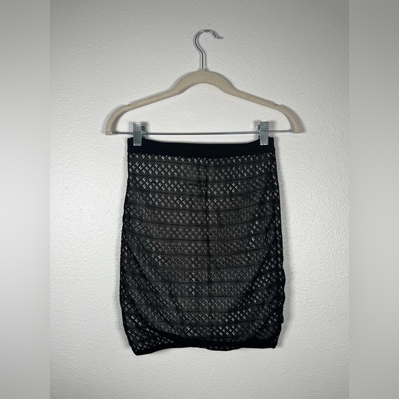 Bebe black lace bondage two piece skirt/ dress size small/medium - Picture 5 of 9